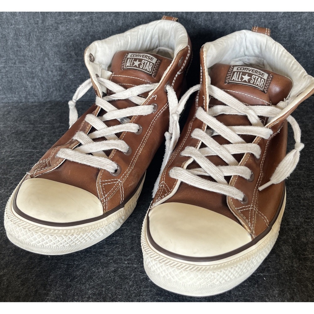 CONVERSE Chuck Taylor All Star Shoes MENS 12 Street Mid Pinecone Brown 136420C